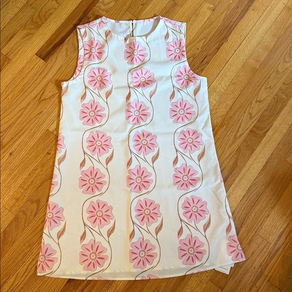 Commense Pink and White Floral Dress